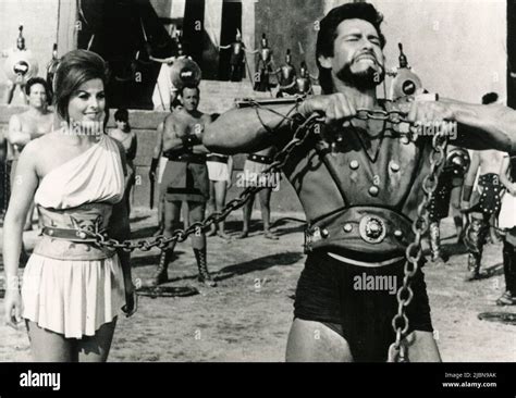 Actors Gordon Scott And Rosalba Neri In The Movie Hercules Vs Moloch