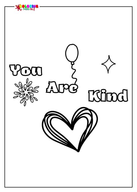 Free Kindness Coloring Pages Printable For Free Download