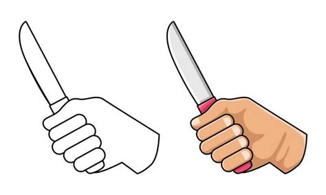 Hand Holding Knife Graphic By Barnawi26 · Creative Fabrica