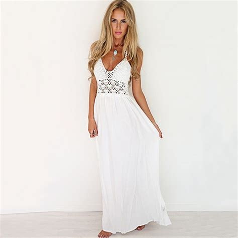 White Maxi Dress Summer New Arrival Women Sexy Boho Style