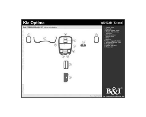 2001 Kia Optima Interior Dash Trim Kits