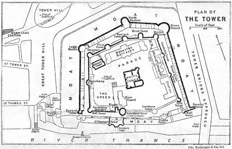 Plan Of The Tower Of London