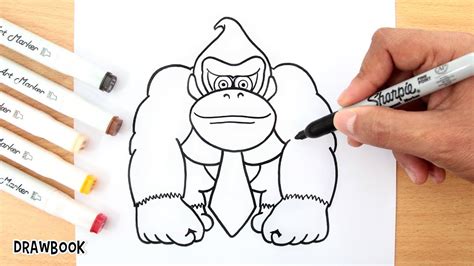 How To Draw Donkey Kong The Super Mario Bros Movie Easy Youtube