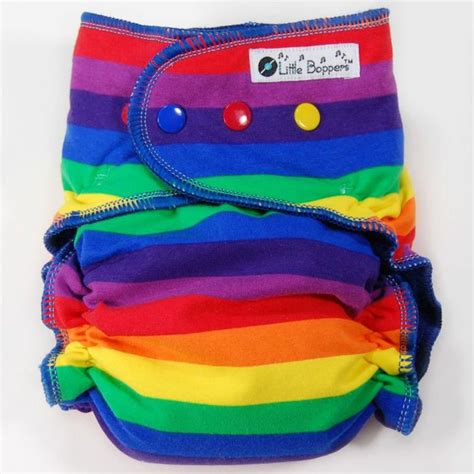 Custom Cloth Diaper Or Cover Primary Rainbow Stripes You Etsy