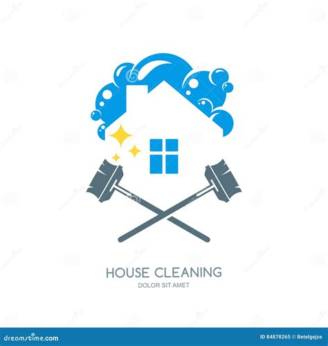 Logotipo Del Servicio De La Limpieza Emblema O Plantilla Del Diseño