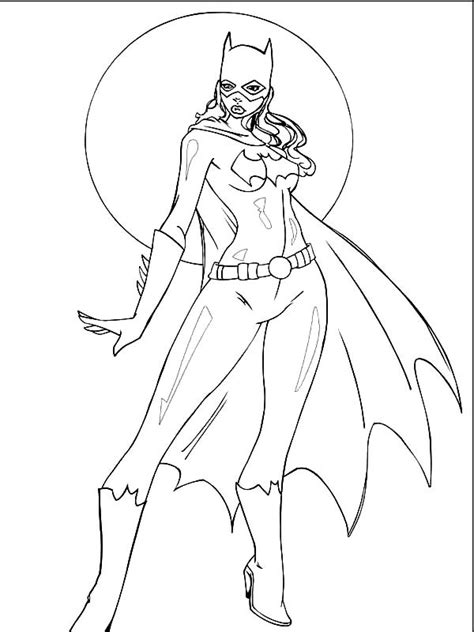 Batgirl Superheroes Free Printable Coloring Pages