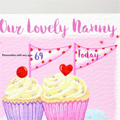 Granny ellen — hope your birthday has all things good, [from the chicken pot pie at bob evans to you shouting bingo in a hall filled with. personalised cupcake grandma birthday card by liza j ...
