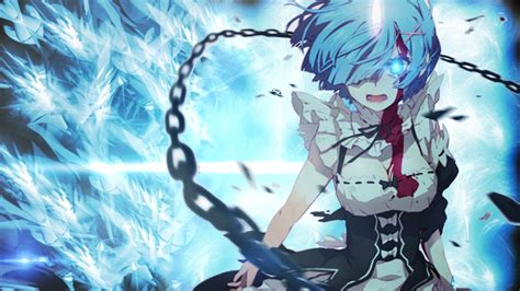 Female Anime Character With Chain Digital Wallpaper Rem Rezero Kara