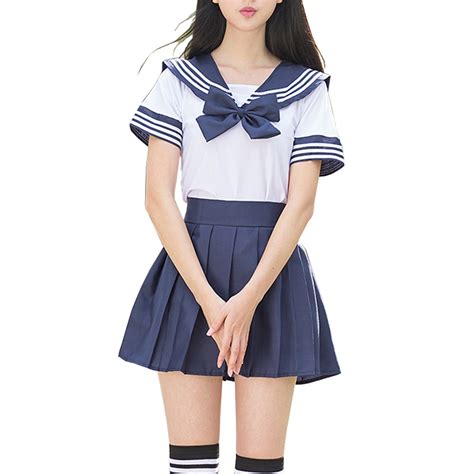 Sailor Suit School Uniform Sets Jk School Uniforms For Girls White