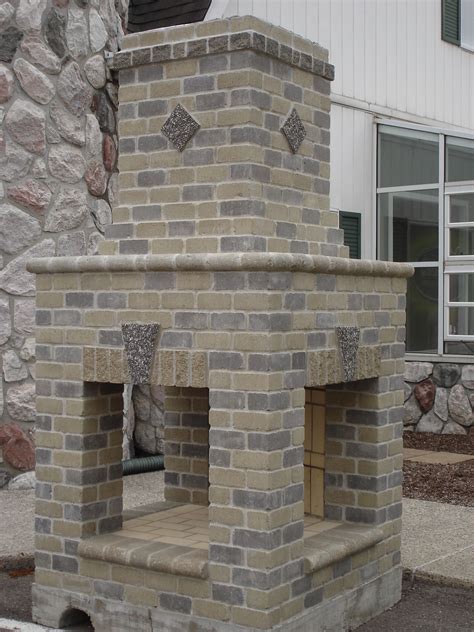 They create a perfect place to share with lay the bricks on the edge and mortar the brick caps. Site Builder | Outdoor fireplace brick, Outdoor fireplace ...