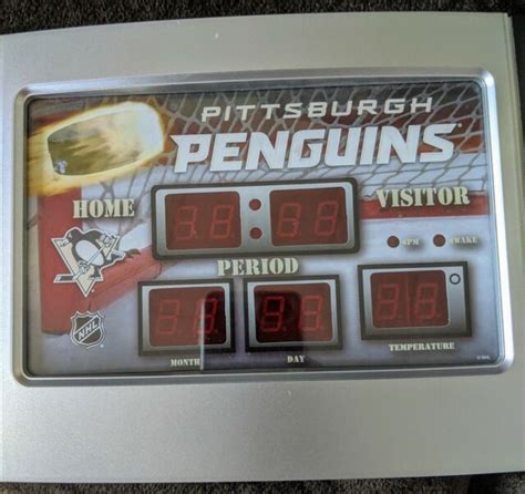 Pittsburgh Penguins Hockey Nhl Digital Scoreboard Alarm Clock Decor Ebay