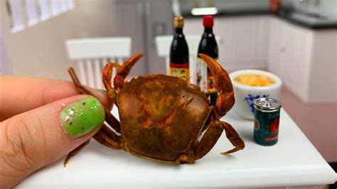 Miniature Crab Steamed Recipe Asmr Cooking Mini Food Youtube