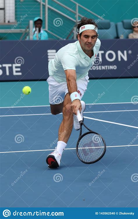 Grand Slam Champion Roger Federer Of Switzerland In Action During His