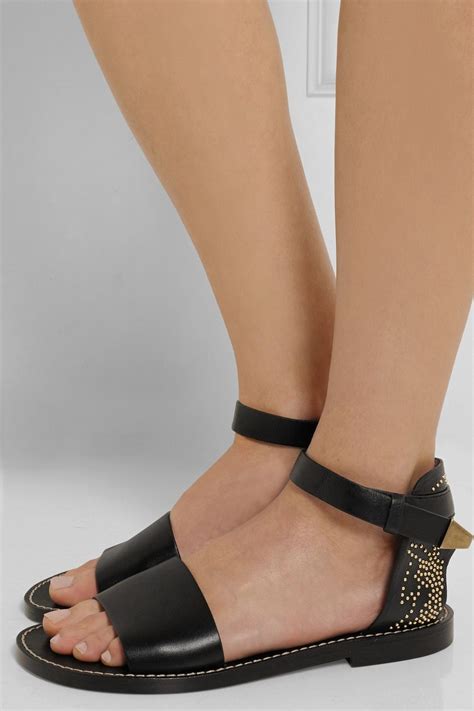 Chloé Studded Leather Sandals Net A Portercom Studded Leather