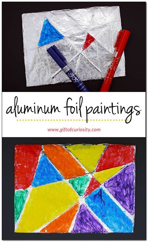 Beautiful Aluminum Foil Paintings Kids Can Make