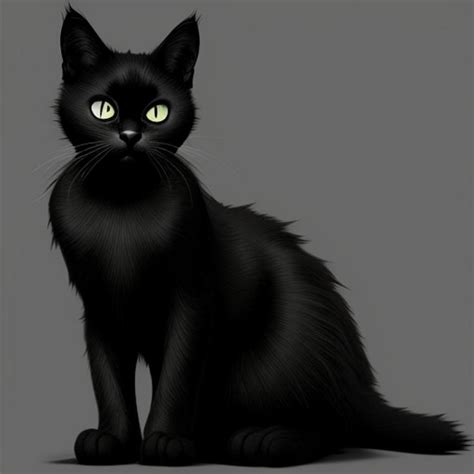 Premium Ai Image Black Cat Shiny Fur Black Cat Walpaper