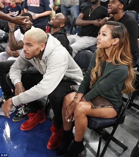 Chris Brown And Karrueche Tran Enjoy Date Night At Basketball Game