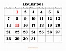 Printable Calendar 2018 | Free Download Yearly Calendar Templates