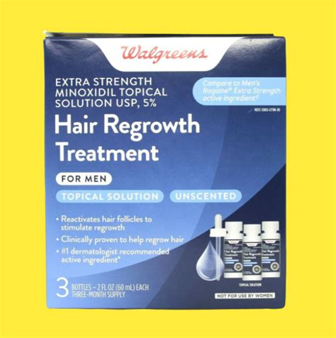 Walgreens Extra Strength Minoxidil Hair Regrowth Treatment For Men 3 Month For Sale Online Ebay
