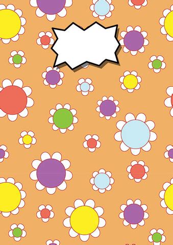 binder cover template  flowers printable template