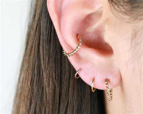 Cartilage Clicker Hoop Conch Earring Cartilage Earrings Etsy Conch