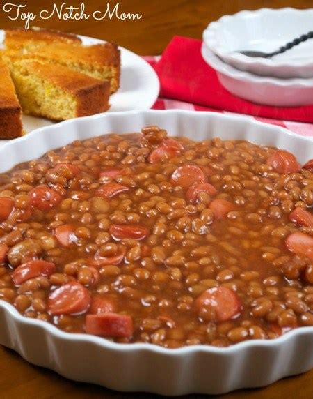 The casserole below is along the same line but much more delicious. Baked Beans & Hot Dogs
