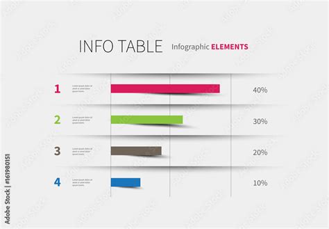 Infographic Table With Chart Layout Stock Template Adobe Stock