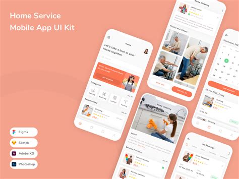 Home Service Mobile App Ui Kit Uplabs