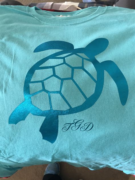 Sea Turtle T Shirt Made With Foil HTV Htv Sea Turtle Foil Made