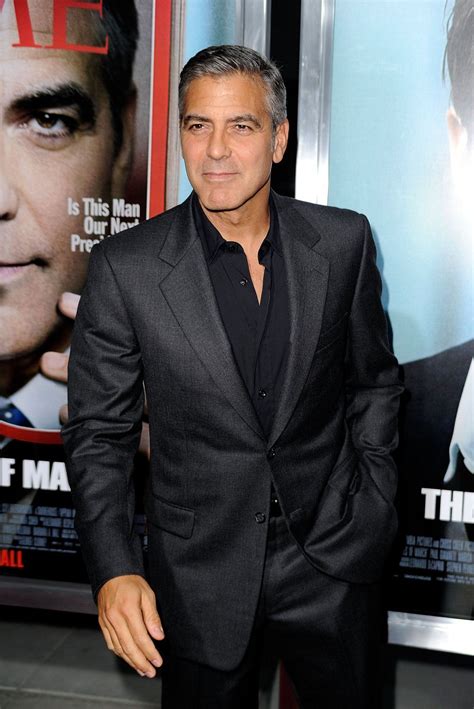 Hes A Big Fan Of The Black Dress Shirt George Clooney Style Leather