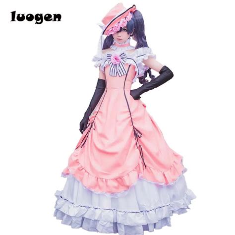 Anime Black Butler Ciel Phantomhive Cosplay Dress Gothic Lolita Long
