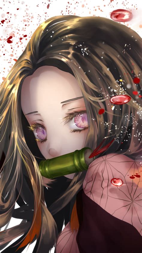 1440x2560 Resolution Nezuko Kamado Kimetsu no Yaiba Art Samsung Galaxy