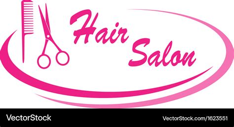Hair Salon Sign With Design Elements Royalty Free Vector