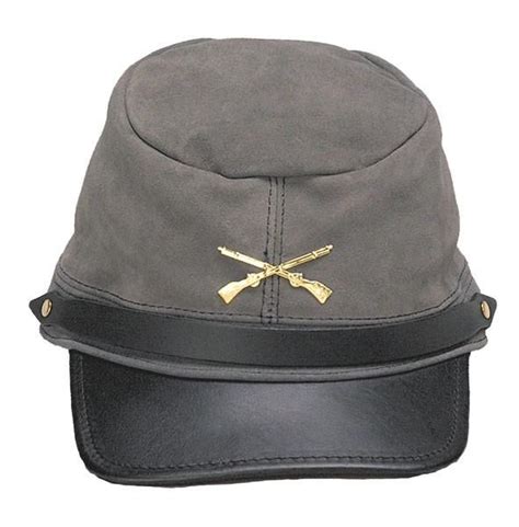 Suede And Leather Civil War Reproduction Hats Yankee Blue