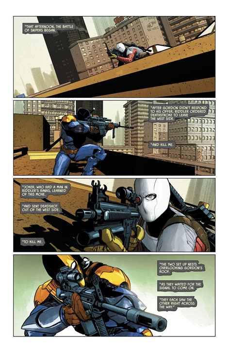 Deathstroke Vs Deadshot In Batman Vol 3 28 Art By Mikel Janín Dc