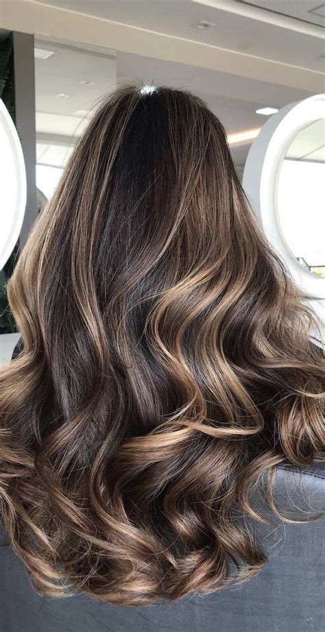 Brown Balayage Brunette Hair With Highlights Hair Highlights