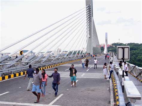 Hyderabad Durgam Cheruvu Cable Bridge Photos Sakshi