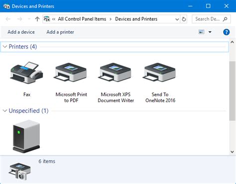 Devices And Printers Windows 10