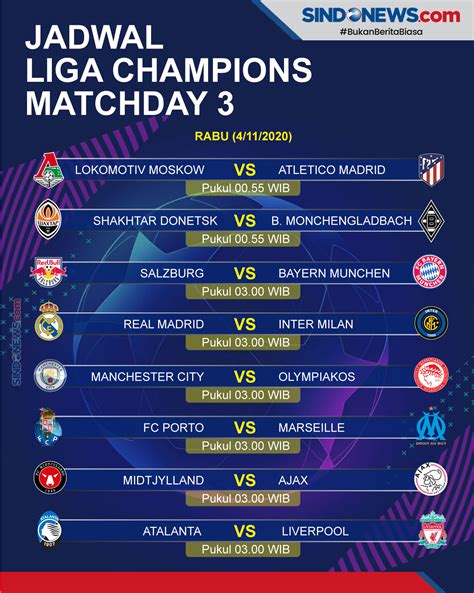 Jadwal Lengkap Liga Champion Homecare24