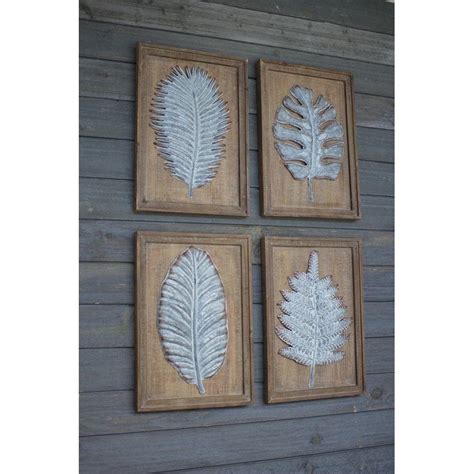 Check spelling or type a new query. 4 Piece Wood Framed Metal Leaves Wall Décor Set (With images) | Gallery wall frame set, Gallery ...