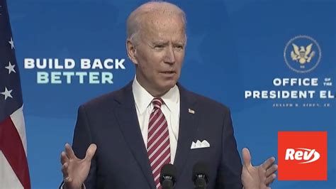 Biden's speech is a new stage of legislative challenges for the president. Joe Biden Speech on Economic Recovery Plan Transcript November 16 - Rev
