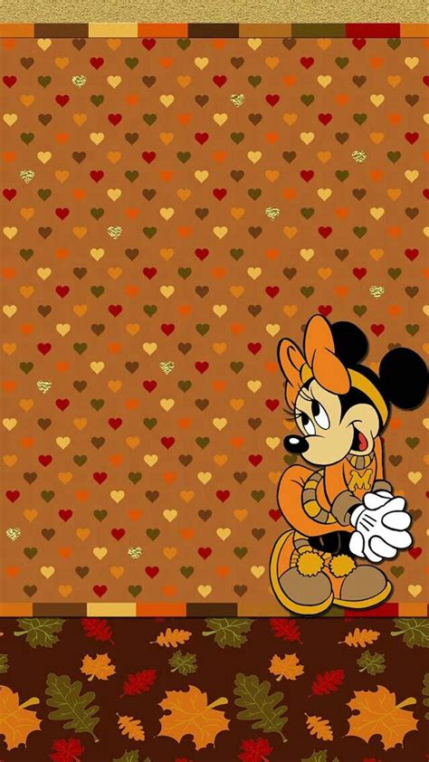 Autumn Minnie Mouse And Wallpaper Image Disney Fall Iphone