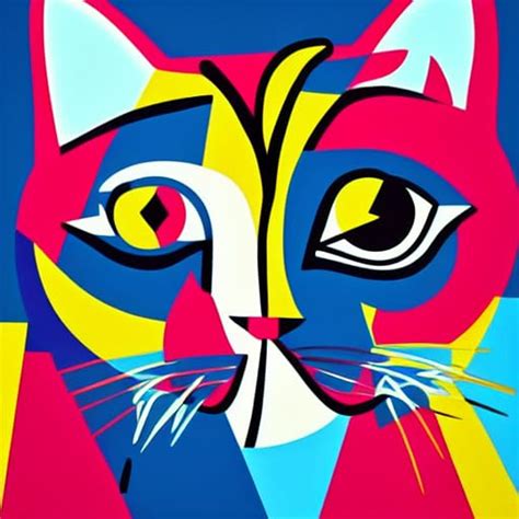 Picasso Cat Ai Generated Artwork Nightcafe Creator