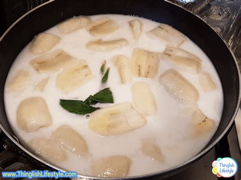 Banana With Coconut Milk Thai Dessert Cooking With Thinglish Lifestyle