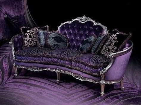 Victorian Purple Velvet Couch Purple Sofa Purple Furniture Purple Couch