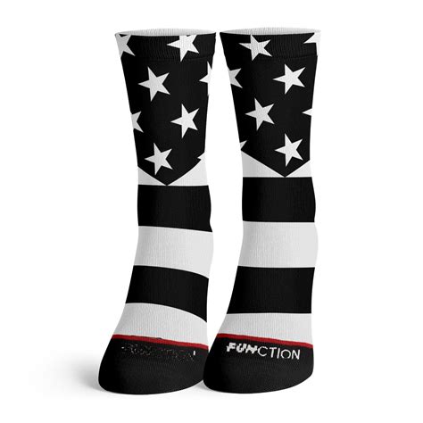 Function Black And White American Flag Fashion Sock Function Socks