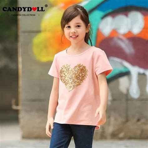 Candydoll 2017 Summer Girls Clothes Children Clothing School Girl Top