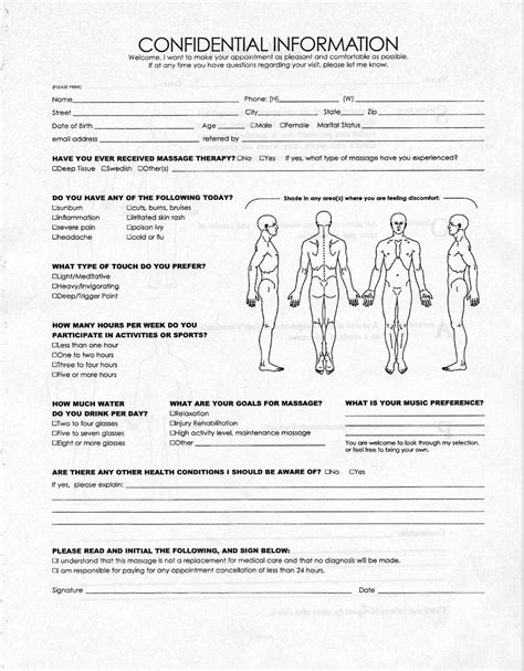 Intake Form Soap Notes Massage Therapy Massage Therapy Business Massage Intake Forms