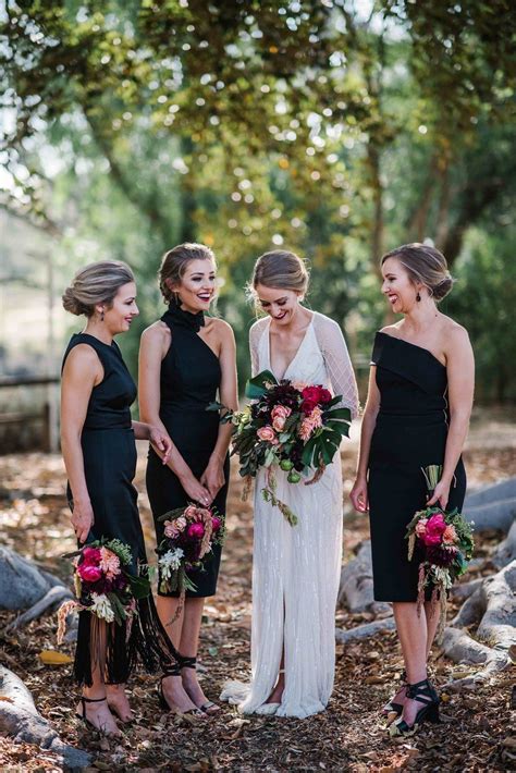 35 Lush Bridesmaids Bouquets And Wedding Flowers Black Bridesmaid