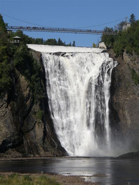 The Montmorency Falls In Quebec City Canada Stock Image Image Of